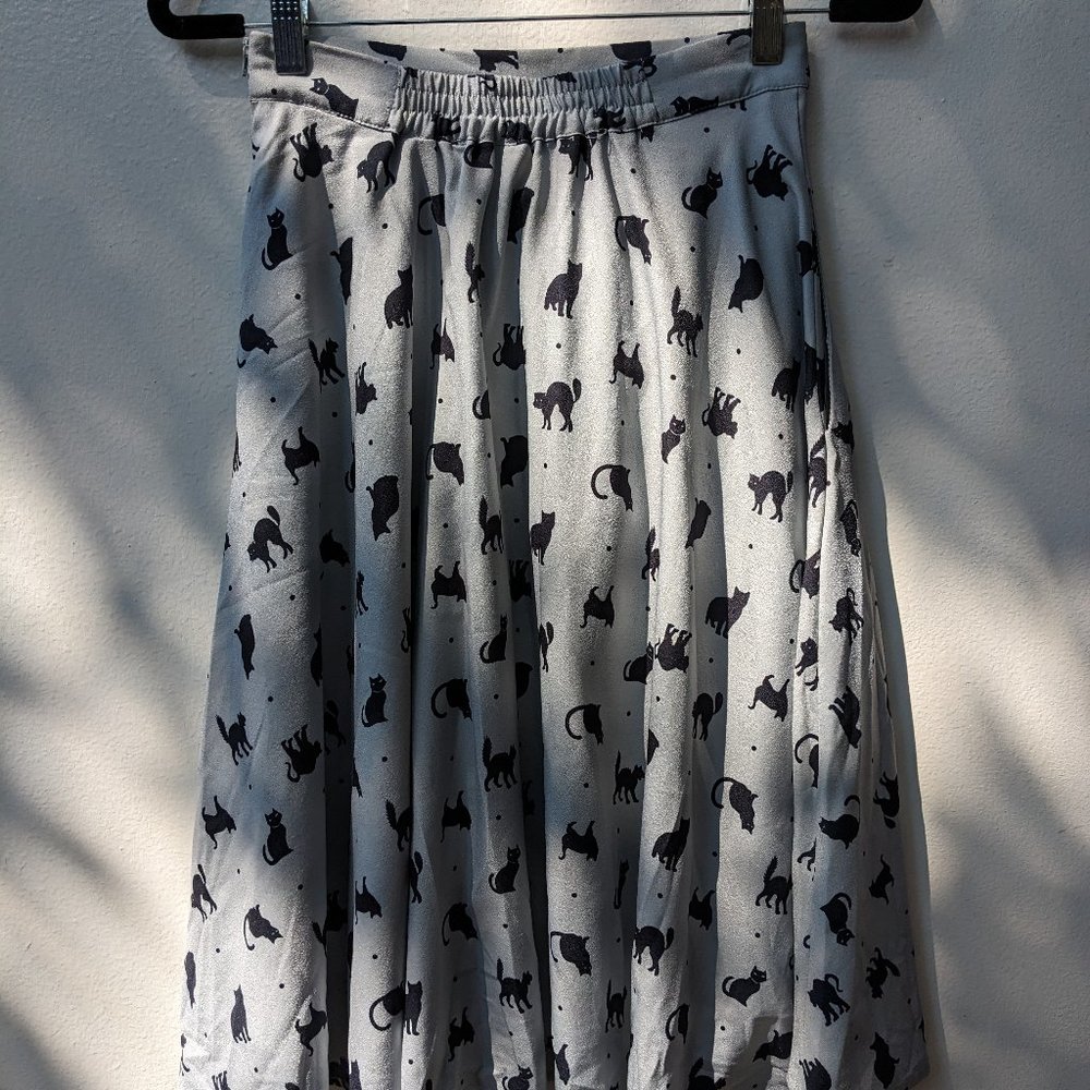 Grey cat skirt